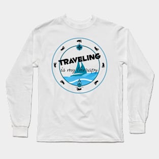 Traveling is my Therapy Long Sleeve T-Shirt